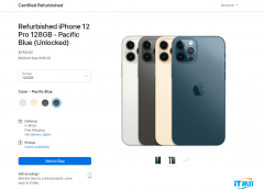 苹果美国商店补货 iPhone 12 Pro 翻新手机：约 5131 元起，采用白色简单包装盒